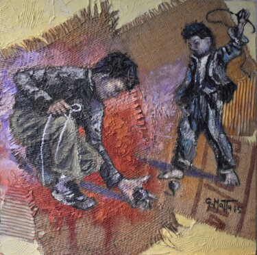 Pintura intitulada "Abilità con la trot…" por Gianni Mattu, Obras de arte originais, Acrílico