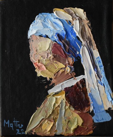 Peinture intitulée "L'orecchino di perla" par Gianni Mattu, Œuvre d'art originale, Huile