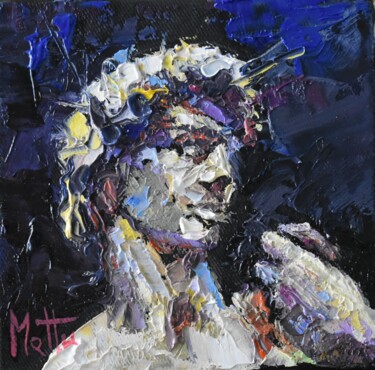 Pittura intitolato ""Davide"" da Gianni Mattu, Opera d'arte originale, Olio Montato su Cartone