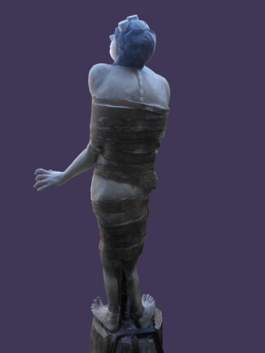Skulptur mit dem Titel "NEFESH" von Gianni  Giovanni Villa, Original-Kunstwerk, Gips
