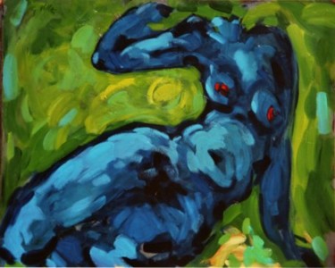 Painting titled "NUDO MICHELANGELO" by Gianni  Giovanni Villa, Original Artwork, Oil