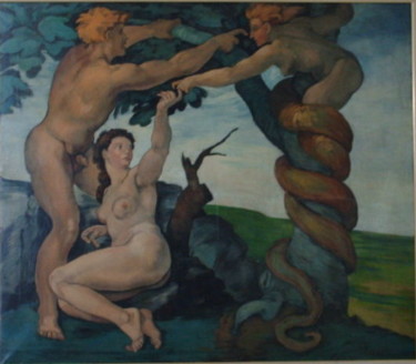 Pittura intitolato "PECCATO ORIGINALE" da Gianni  Giovanni Villa, Opera d'arte originale