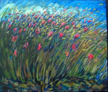 Painting titled "CAMPO IN FIORE" by Gianni  Giovanni Villa, Original Artwork