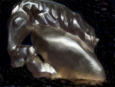 Rzeźba zatytułowany „CAVALLO” autorstwa Gianni  Giovanni Villa, Oryginalna praca, Gips