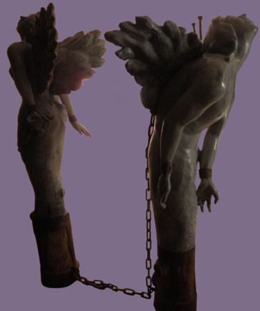 Sculpture intitulée ".AMEN" par Gianni  Giovanni Villa, Œuvre d'art originale, Plâtre