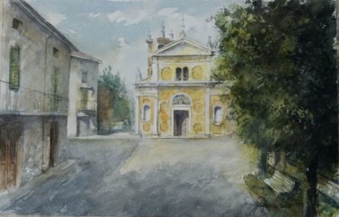 Painting titled "chiesa del mulino" by Gianni Pedrazzi, Original Artwork