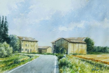 Pintura titulada ""La casa di Federic…" por Gianni Pedrazzi, Obra de arte original, Acuarela