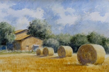 Painting titled ""Voglia d'estate"" by Gianni Pedrazzi, Original Artwork, Watercolor