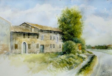 Painting titled "C'era una volta" by Gianni Pedrazzi, Original Artwork, Watercolor