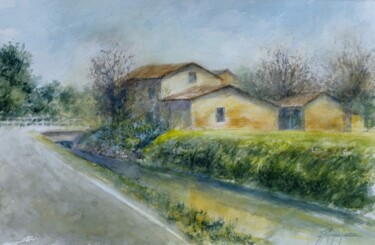 Painting titled ""Al Canton"" by Gianni Pedrazzi, Original Artwork, Watercolor