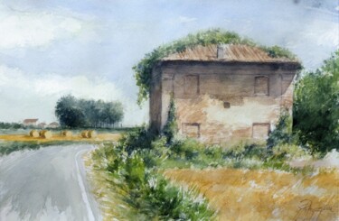 Peinture intitulée "Estate" par Gianni Pedrazzi, Œuvre d'art originale, Aquarelle