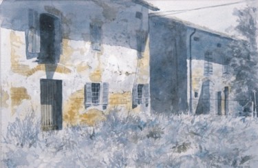 Peinture intitulée "case vuote" par Gianni Pedrazzi, Œuvre d'art originale
