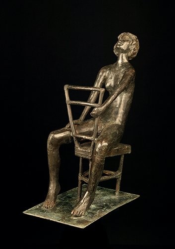 Sculpture titled "SULLA SEGGIOLA" by Marcello Giannozzi, Original Artwork