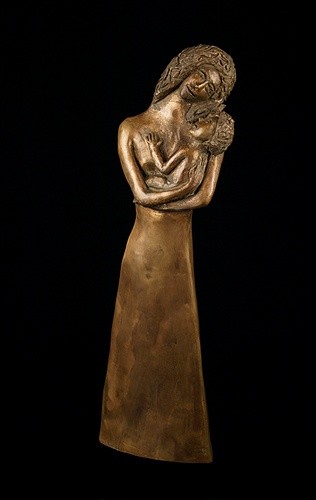 Sculpture titled "MADONNA CON BAMBINO" by Marcello Giannozzi, Original Artwork