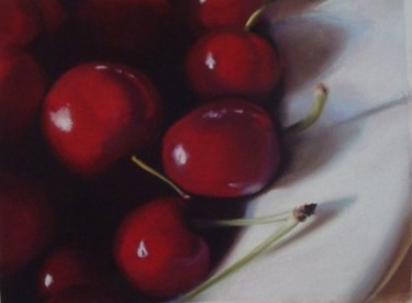 Painting titled "cherries" by Giao Nguyen, Original Artwork