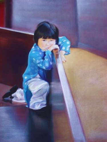 Painting titled "Tam hao" by Giao Nguyen, Original Artwork, Oil