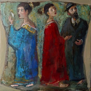 Peinture intitulée "The matchmaker" par George Rurua, Œuvre d'art originale, Acrylique