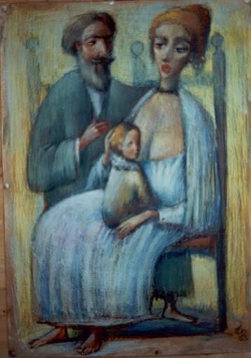 Painting titled "Family" by George Rurua, Original Artwork, Oil