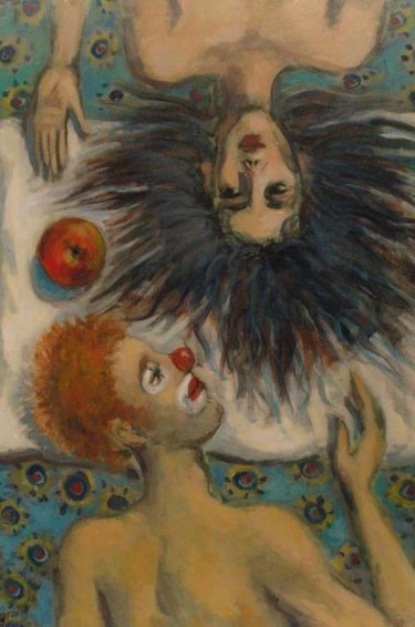 Pintura titulada "Lovers" por George Rurua, Obra de arte original, Oleo