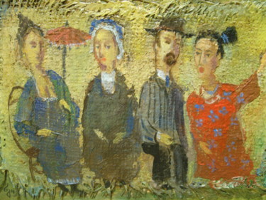Painting titled "Family" by George Rurua, Original Artwork