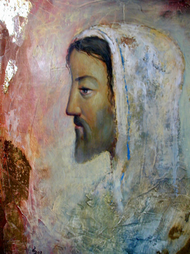 Malerei mit dem Titel "Man" von George Rurua, Original-Kunstwerk, Öl