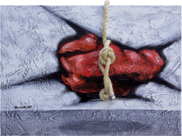Peinture intitulée "Pedra Flutuante Ver…" par Gilberto Moralli, Œuvre d'art originale, Acrylique