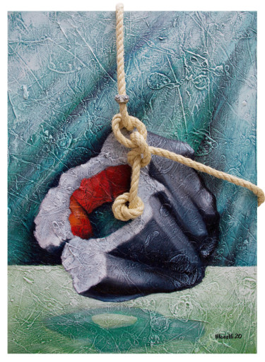 Pintura titulada "Pedra Flutuante Cin…" por Gilberto Moralli, Obra de arte original, Acrílico