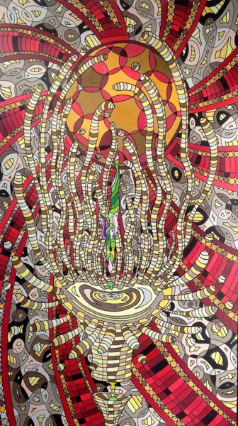 Drawing titled "Wormhole, un saut d…" by Vincent Gibert, Original Artwork, Marker