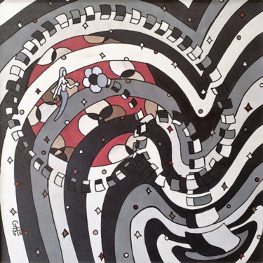 Drawing titled "Rendez - vous noctu…" by Vincent Gibert, Original Artwork, Marker