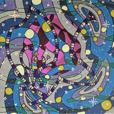 图画 标题为“Galaxie marine dans…” 由Vincent Gibert, 原创艺术品, 标记