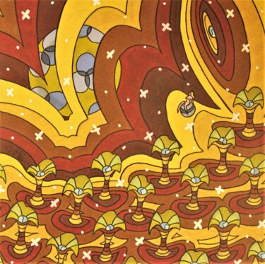 Drawing titled "Terra galaxie dans…" by Vincent Gibert, Original Artwork, Marker