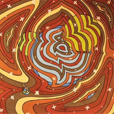 Drawing titled "Terra galaxie dans…" by Vincent Gibert, Original Artwork, Marker