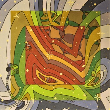 Dessin intitulée "Terra galaxie dans…" par Vincent Gibert, Œuvre d'art originale, Marqueur