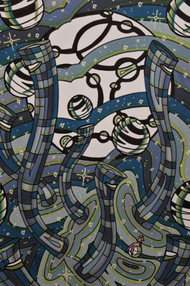 Drawing titled "Les orgues de la cr…" by Vincent Gibert, Original Artwork, Marker