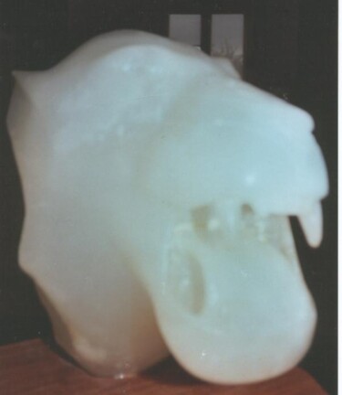Скульптура под названием "felin-2.jpg" - Gides, Подлинное произведение искусства, Камень