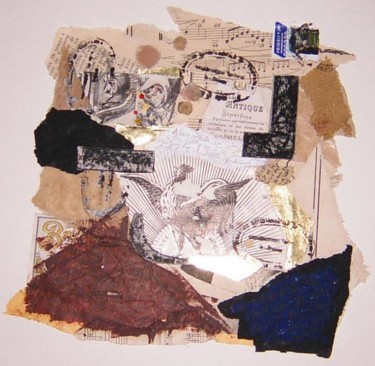 Painting titled "collage n°2" by Odile Gidon, Original Artwork