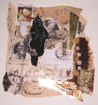 Картина под названием "collage n°3" - Odile Gidon, Подлинное произведение искусства