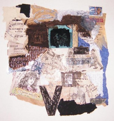 Malerei mit dem Titel "collage 1" von Odile Gidon, Original-Kunstwerk