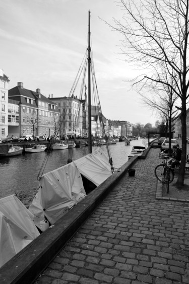 Photography titled "Boat in Copenhagen…" by Giedre Madsen, Original Artwork, Digital Photography