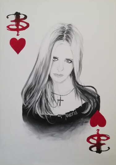 Painting titled "Buffy" by Gief, Original Artwork, Acrylic