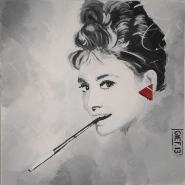 Peinture intitulée "Audrey" par Gief, Œuvre d'art originale, Acrylique