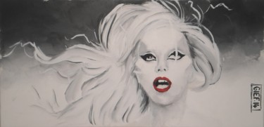 Painting titled "Lady Gaga" by Gief, Original Artwork, Acrylic