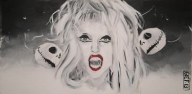 Painting titled "Le Cri (Lady Gaga)" by Gief, Original Artwork, Acrylic