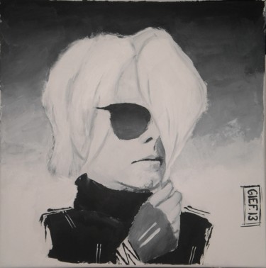 Schilderij getiteld "Warhol Superstar" door Gief, Origineel Kunstwerk, Acryl