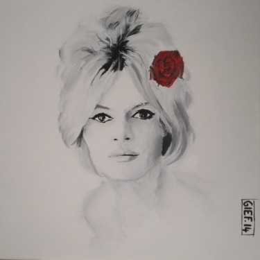 Painting titled "Brigitte Bardot" by Gief, Original Artwork, Acrylic