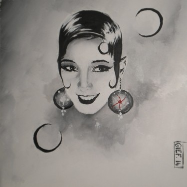 Painting titled "Joséphine Baker" by Gief, Original Artwork, Acrylic