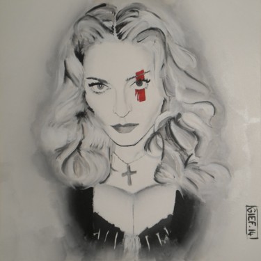 Painting titled "Madonna" by Gief, Original Artwork, Acrylic