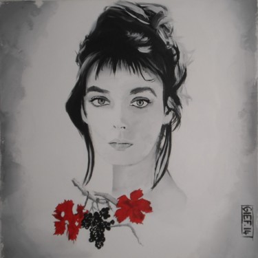 Painting titled "Marie Laforêt" by Gief, Original Artwork, Acrylic