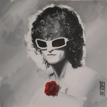 Peinture intitulée "Michel Polnareff" par Gief, Œuvre d'art originale, Acrylique