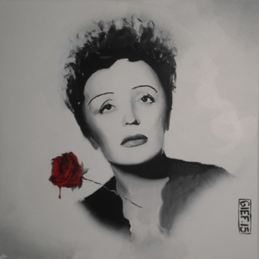 Pittura intitolato "Edith Piaf" da Gief, Opera d'arte originale, Acrilico